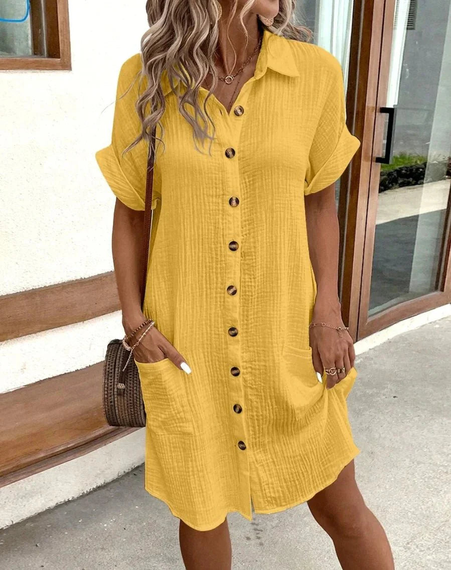 NOELLE™ | Effortless Button-Front Dress