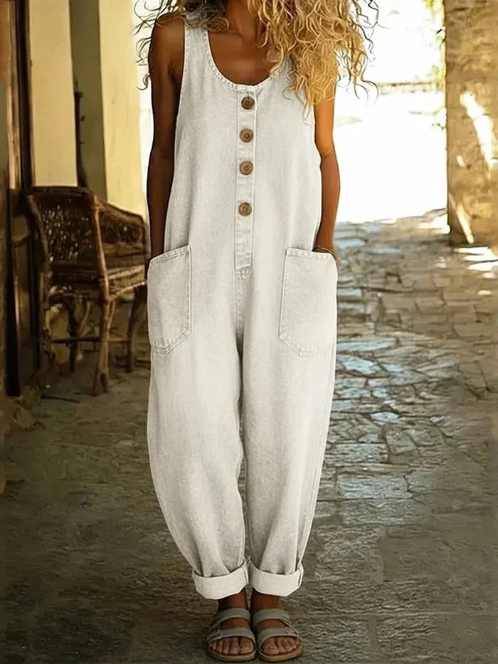 Luna™ | Vintage Denim Jumpsuit