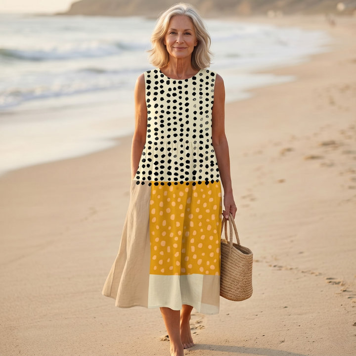 Colette™ | Polka Colorblock Dress